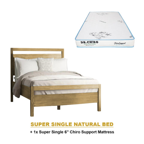 Image of Vinna Pull-Out Bed Single/Super Single Solid Rubberwood Bed Frame w/ Mattress Option