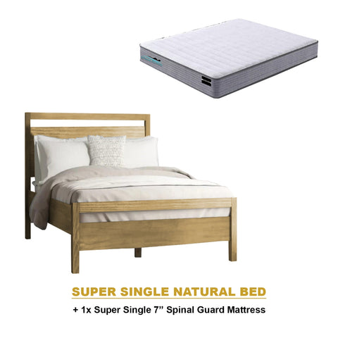 Image of Vinna Pull-Out Bed Single/Super Single Solid Rubberwood Bed Frame w/ Mattress Option