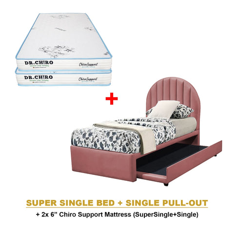 Image of Eilert Single./Super Single Pull-Out Bed Frame w/ PetFriendly & Mattress Option