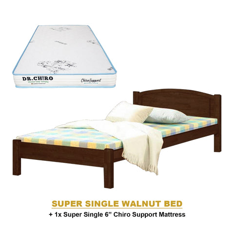 Image of Yanny Pull-Out Bed Single, Super Single Solid Rubberwood Bed Frame w/ Mattress Option