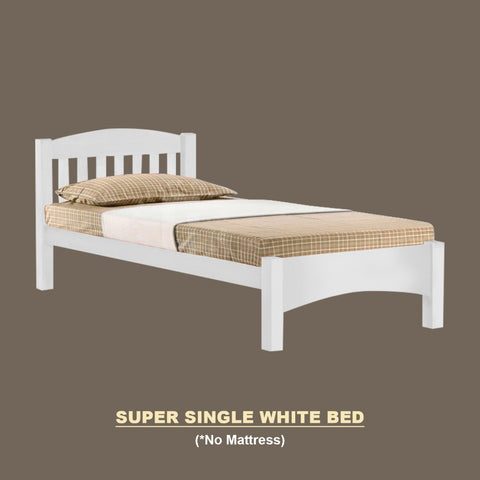 Image of Zelan Pull-Out Bed Single, Super Single Solid Rubberwood Bed Frame w/ Mattress Option