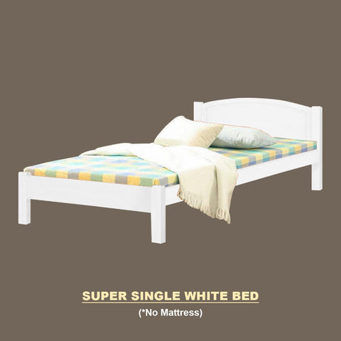 Image of Yanny Pull-Out Bed Single, Super Single Solid Rubberwood Bed Frame w/ Mattress Option