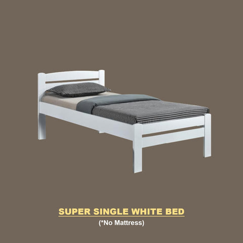 Image of Margy Single Size Solid Rubberwood Bed Frame Flat Plywood Base with Pull-out Bed w/ Mattress Option