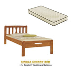 Potty Pull-Out Bed Single/Super Single Solid Rubberwood BedFrame w/ Mattress Option