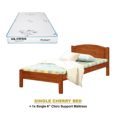 Image of Yanny Pull-Out Bed Single, Super Single Solid Rubberwood Bed Frame w/ Mattress Option