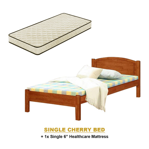 Image of Yanny Pull-Out Bed Single, Super Single Solid Rubberwood Bed Frame w/ Mattress Option