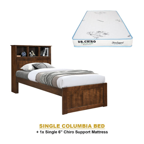 Image of Maria Pull-Out Bed Single, Super Single Solid Rubberwood Bed Frame w/ Mattress Option