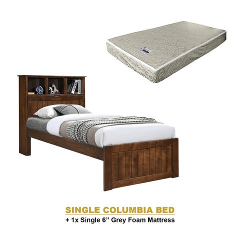 Image of Maria Pull-Out Bed Single, Super Single Solid Rubberwood Bed Frame w/ Mattress Option