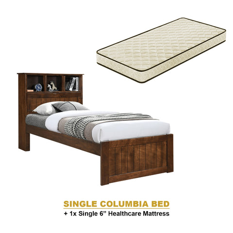 Image of Maria Pull-Out Bed Single, Super Single Solid Rubberwood Bed Frame w/ Mattress Option