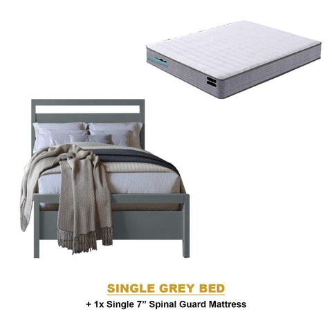 Image of Vinna Pull-Out Bed Single/Super Single Solid Rubberwood Bed Frame w/ Mattress Option