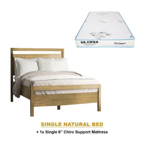 Image of Vinna Pull-Out Bed Single/Super Single Solid Rubberwood Bed Frame w/ Mattress Option