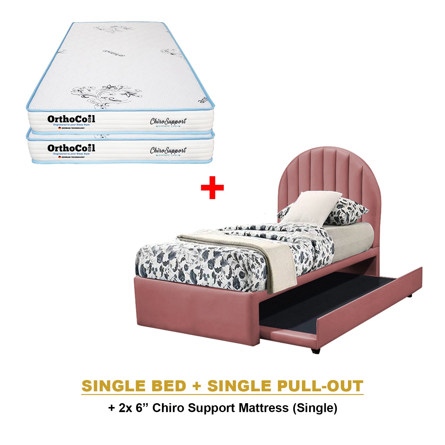 Eilert Single./Super Single Pull-Out Bed Frame w/ PetFriendly & Mattress Option