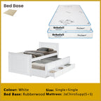Nommi Single / Super Single Pull-Out Bed Frame with Drawers