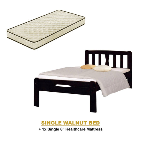 Image of Potty Pull-Out Bed Single/Super Single Solid Rubberwood BedFrame w/ Mattress Option