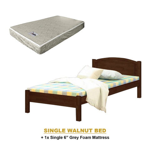 Image of Yanny Pull-Out Bed Single, Super Single Solid Rubberwood Bed Frame w/ Mattress Option