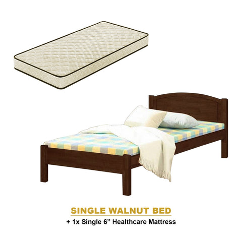 Image of Yanny Pull-Out Bed Single, Super Single Solid Rubberwood Bed Frame w/ Mattress Option