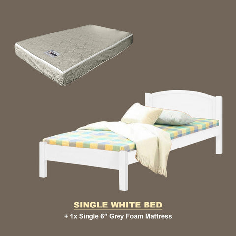 Image of Yanny Pull-Out Bed Single, Super Single Solid Rubberwood Bed Frame w/ Mattress Option