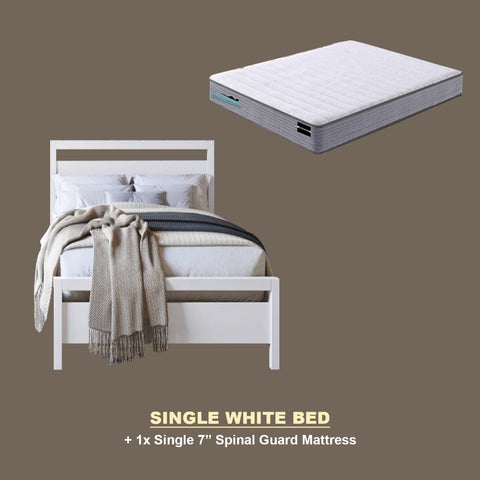 Image of Vinna Pull-Out Bed Single/Super Single Solid Rubberwood Bed Frame w/ Mattress Option