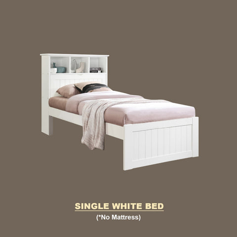 Image of Maria Pull-Out Bed Single, Super Single Solid Rubberwood Bed Frame w/ Mattress Option