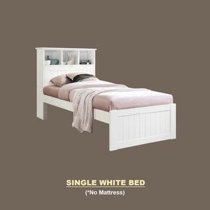 Maria Pull-Out Bed Single, Super Single Solid Rubberwood Bed Frame w/ Mattress Option