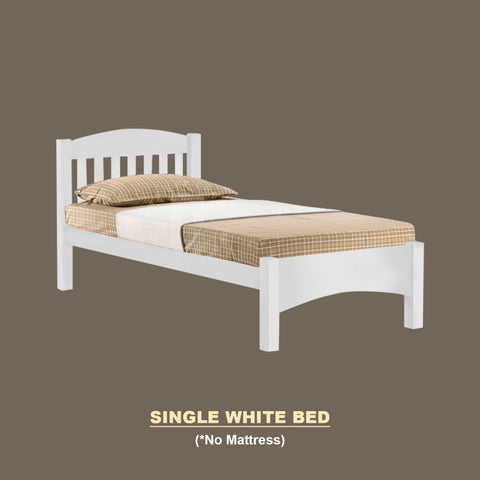 Image of Zelan Pull-Out Bed Single, Super Single Solid Rubberwood Bed Frame w/ Mattress Option