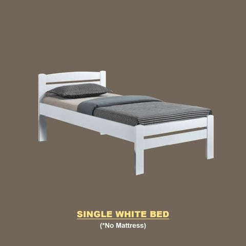 Image of Margy Single Size Solid Rubberwood Bed Frame Flat Plywood Base with Pull-out Bed w/ Mattress Option