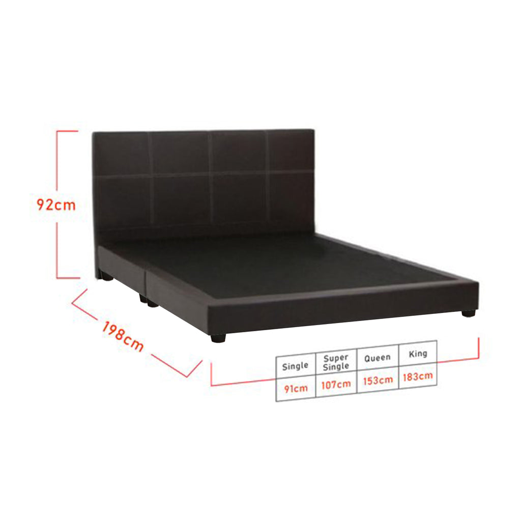 Sabrina Bed Frame + 10 inch Posture Plus Euro Top Mattress In Single, Super Single, Queen, and King Size (Copy)