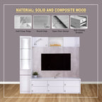 Shan TV Console Table Cabinet with Drawers In White