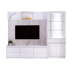 Shane TV Console Table Cabinet with Drawers In White