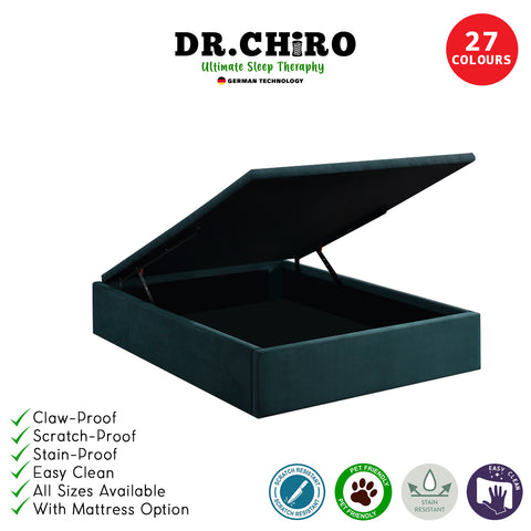 Image of Dr.Chiro 12"/14"/16" Depth Storage Bed Base Pet Friendly Scratch-proof Fabric - With Mattress Add-On