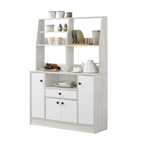 Image of Robin Kitchen Cabinet Multiple Storage in Ivory & White Colour