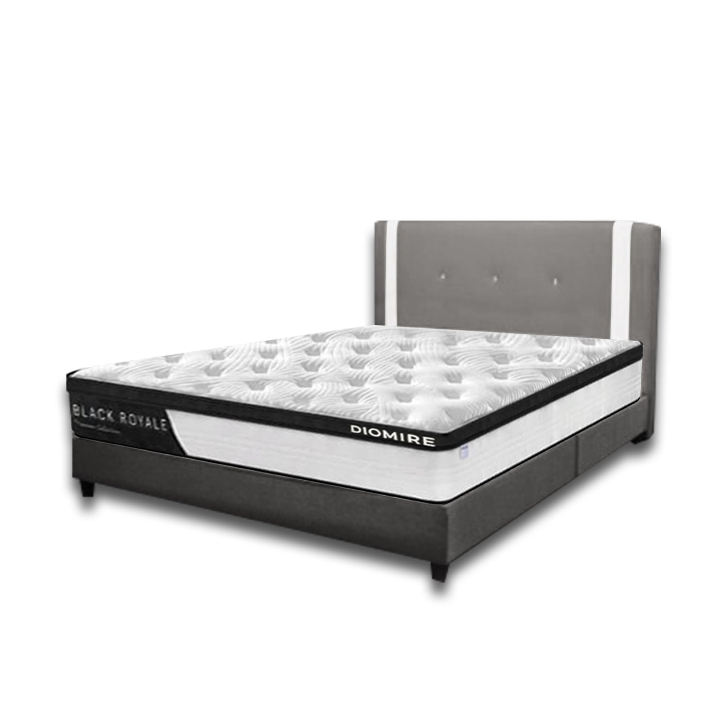 Diomire Mattress With Bed Frame Package. Latex/Memory Foam/Pocketed Spring In Single/Super Single/Queen/King