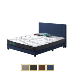 Naga Fabric Bed Frame With 10" Diomire Ortho Supreme Mattress Package In 4 Colours - All Sizes Available
