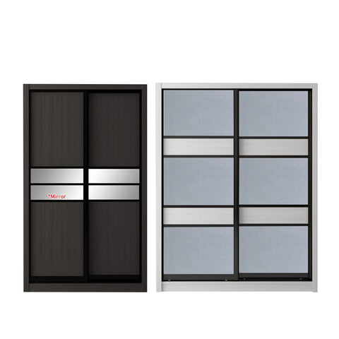 Image of Gwen Series 4/5/6FT 2-Door Sliding Door Wardrobe in 5 Colours in 3 Design