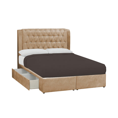 Image of Jarra Drawer Bedframe Storage Bed All Sizes - Pet-Friendly Option / Mattress Option