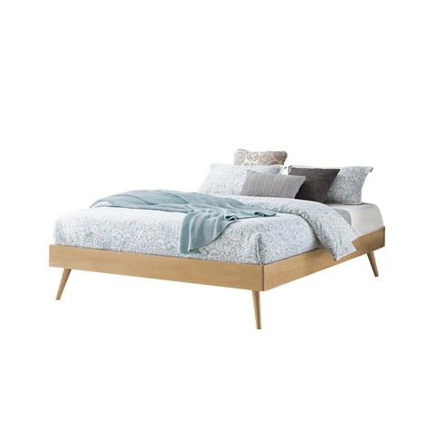 Image of Maro Solid Rubberwood Platform Bed Frame with Mattress Option - All Sizes Available