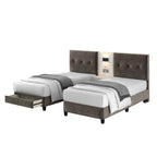 Taylor Twin Bed Frame with Drawer / Side Table  - PetFriendly Scratch-Resistant