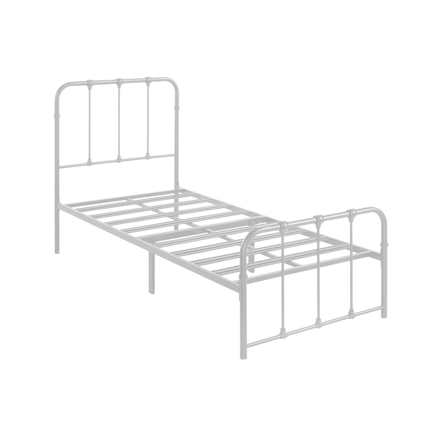 Gina Metal Bed Frame in White And Black Colors - All Sizes Available