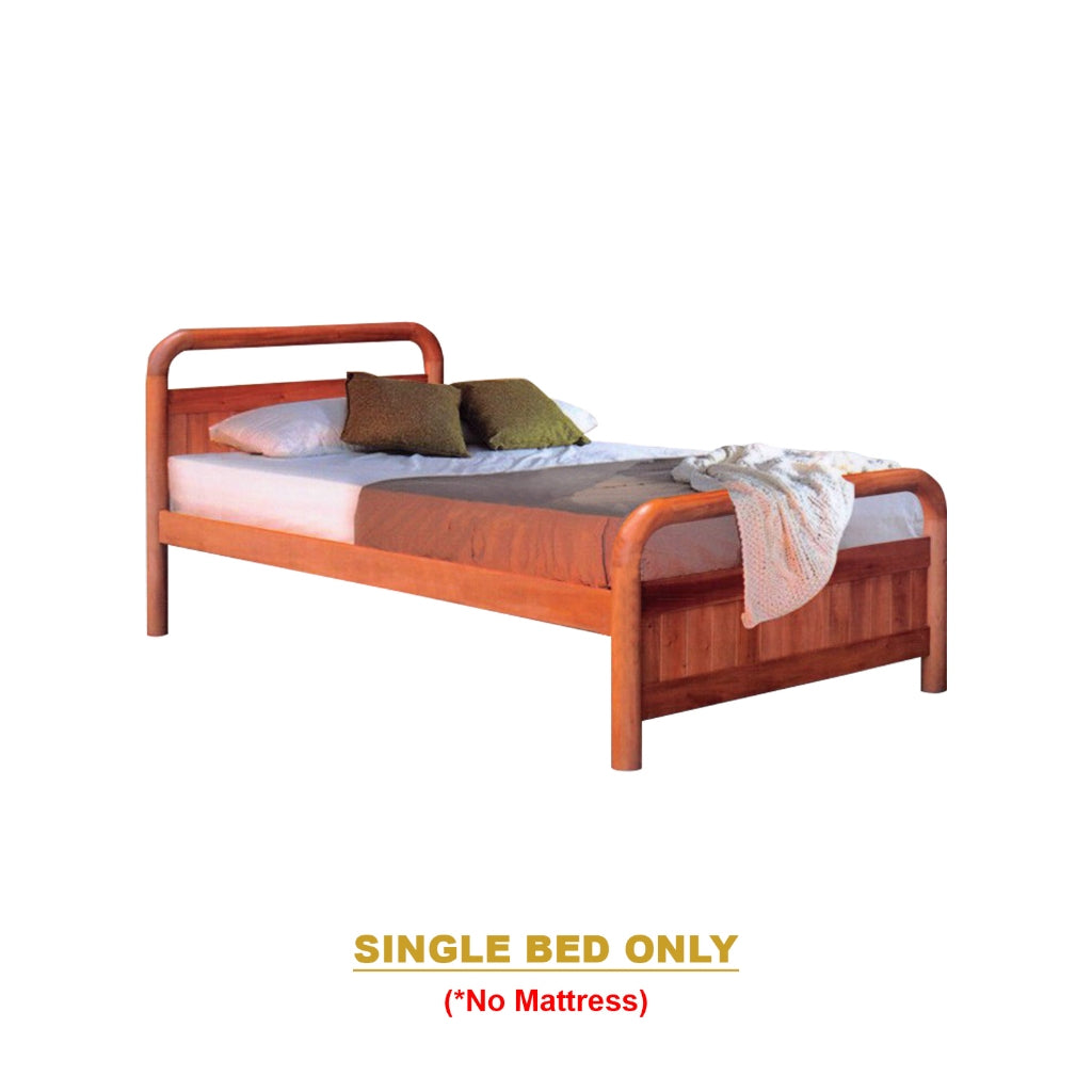 Nimfa Pull-Out Bed Single/Super Single Solid Rubberwood BedFrame w/ Mattress Option