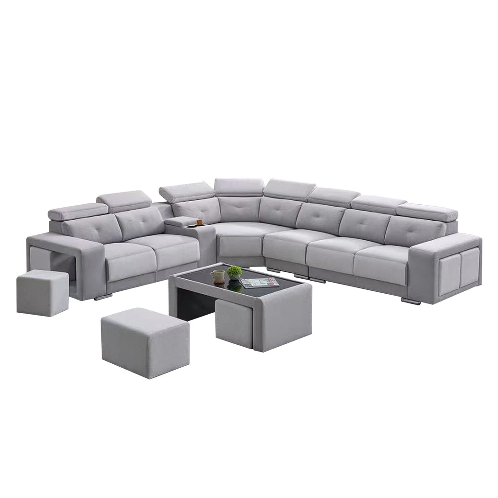 Silas Corner Set Sofa Pocket Spring in 47 Colour - w/ PetFriendly Fabric Option