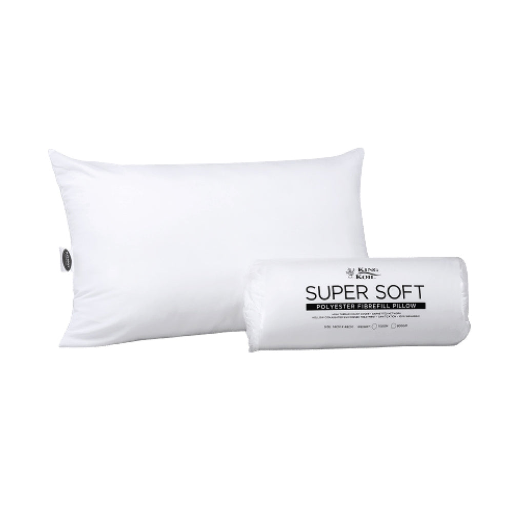 King Koil Hotel Grade Pillow Collection - Super Soft Compressed Pillow , 100% Combed Cotton Cover.