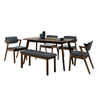 Xyrel Nordic Dining Set w/ Table, Chair & Bench Solid Rubber Wood in 3 Colours