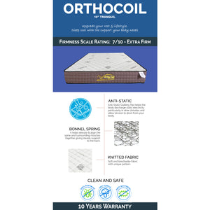 Ortho Coil 14" Thick Tranquil Pocketed Spring Mattress In Single, Super Single, Queen and King Size
