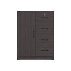 Umin 4 Premium Chest of Drawers with Door Cabinet Storage Full Laminated Back Panel in 2 Colour