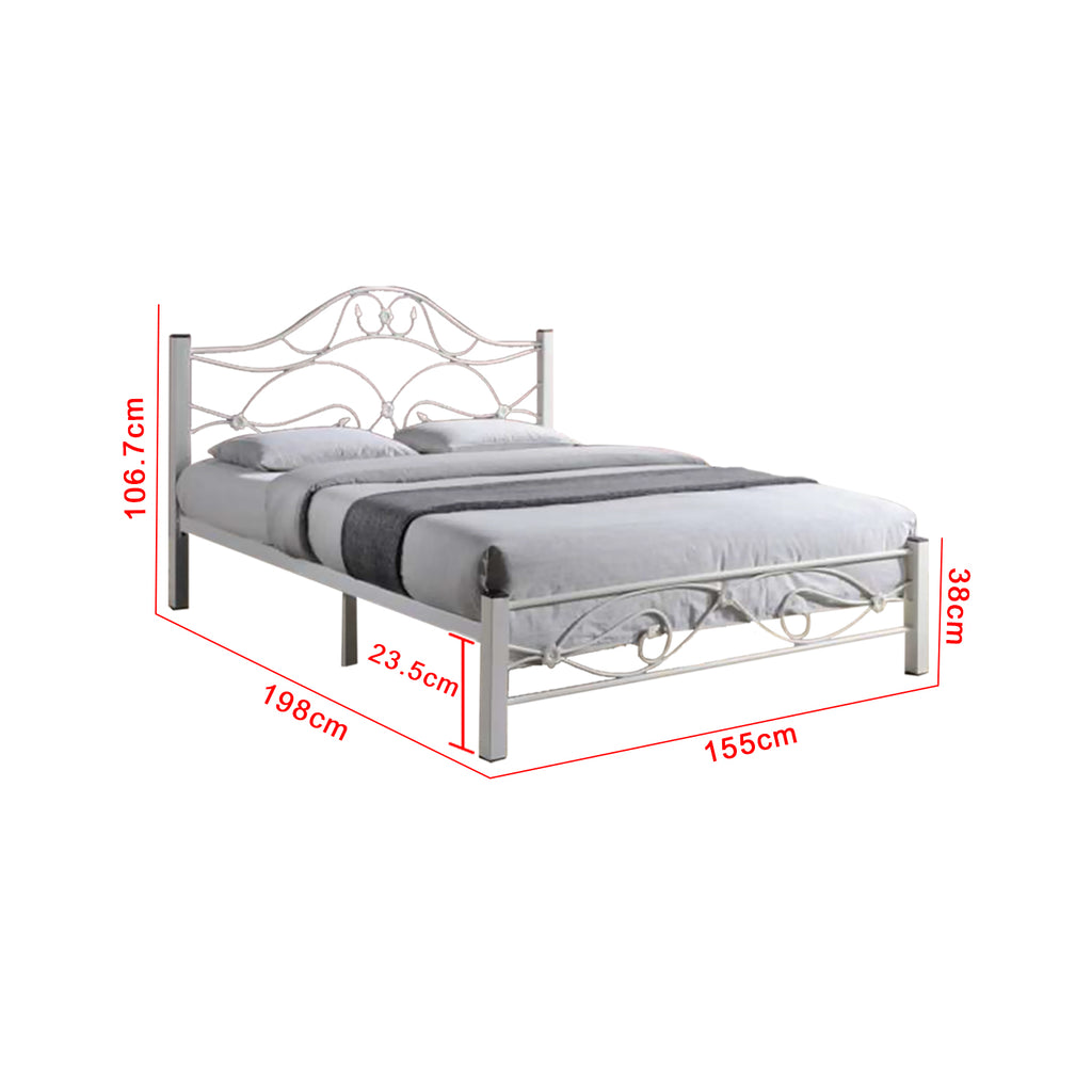 Eldeah Queen Size Metal Bed Frame with Optional 6" Mattress Add On