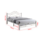 Eldeah Queen Size Metal Bed Frame with Optional 6" Mattress Add On