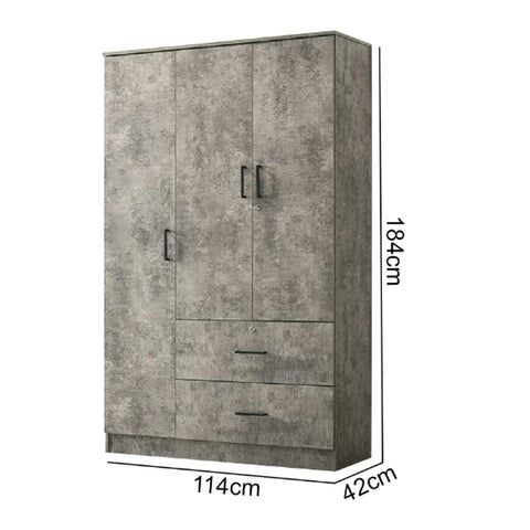 Image of Percie 3-Doors 2-Drawers Wardrobe Series 7