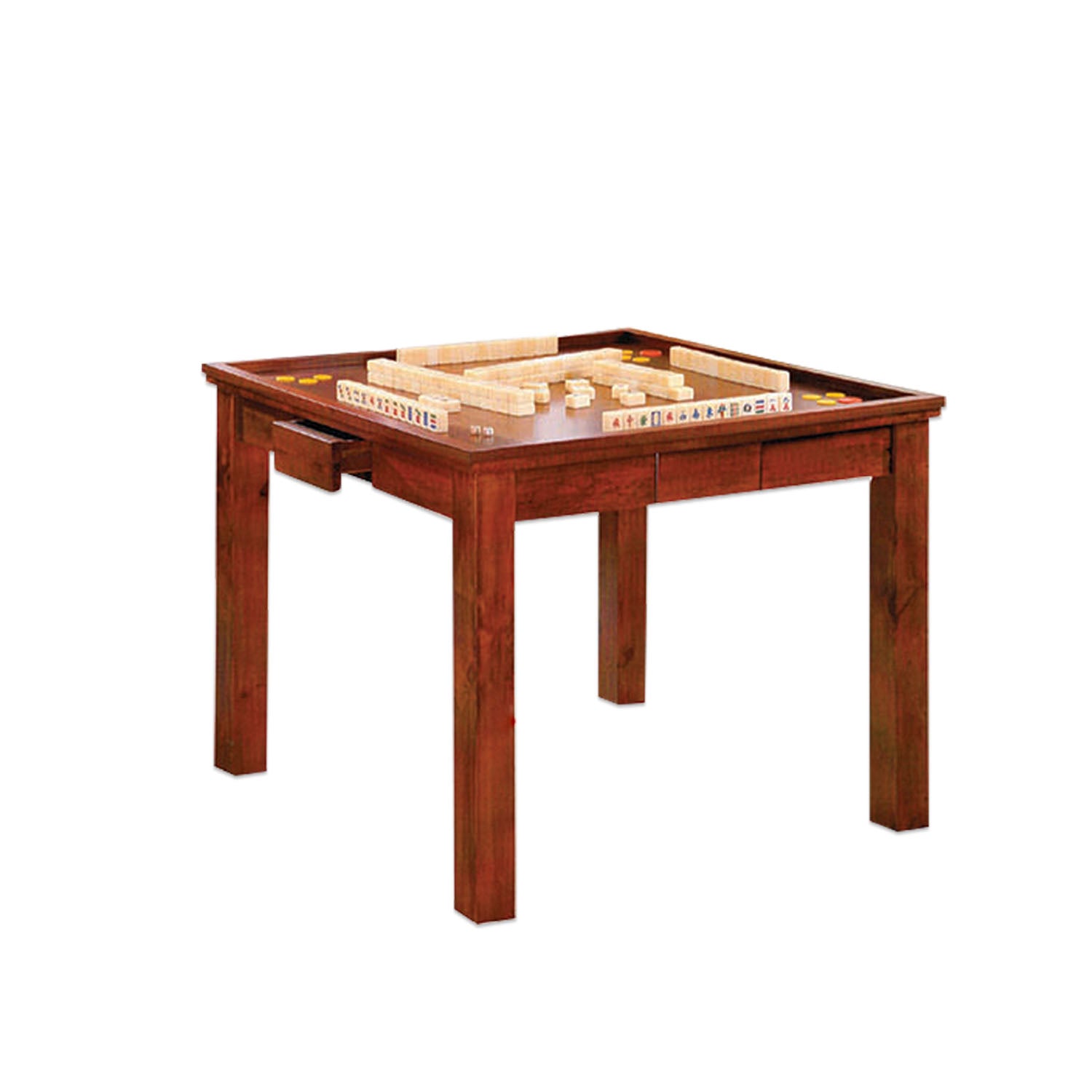 Mesa Solid Wood High Quality Wooden Mahjong Table With Wooden Drawers