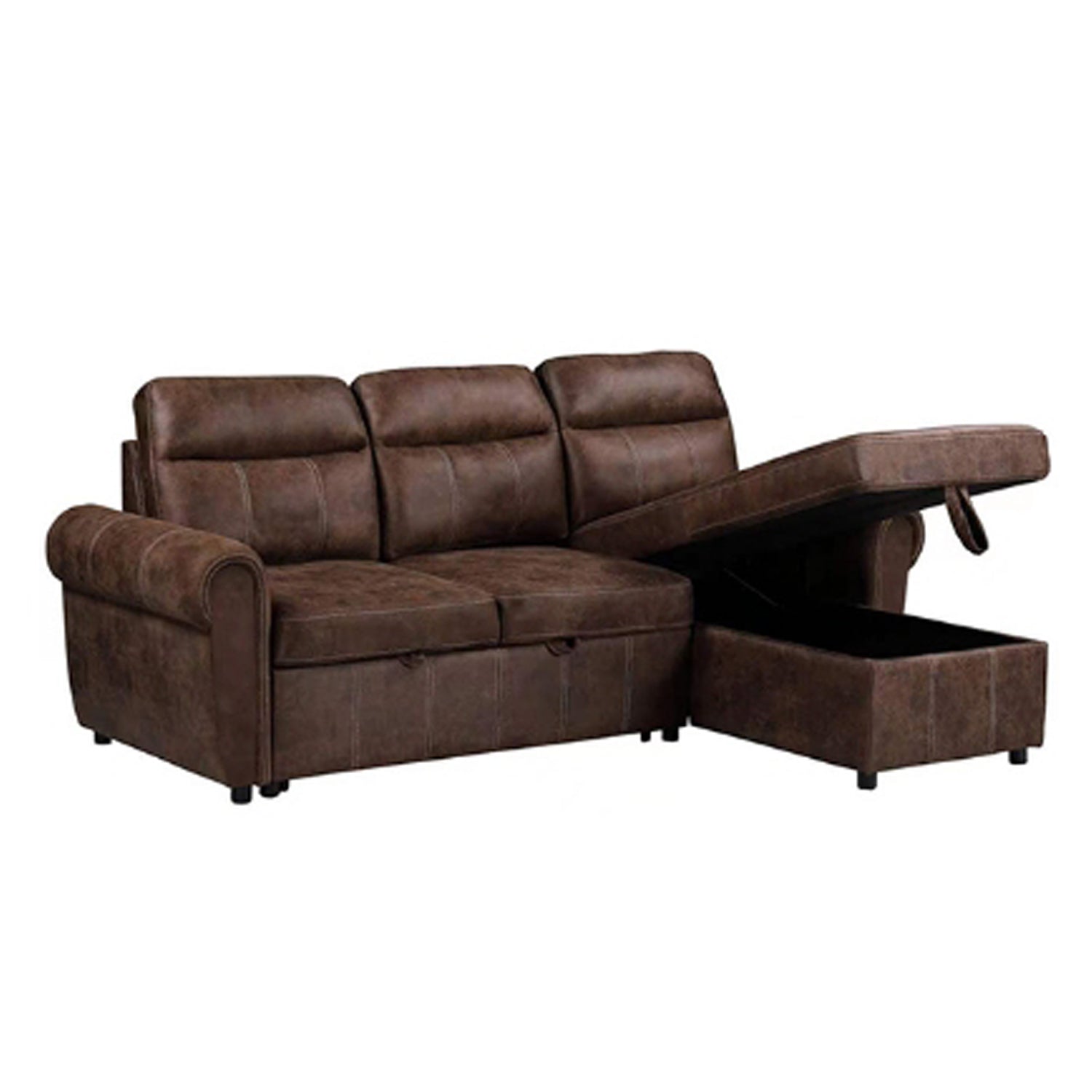 Marjie Series 2 Sleeper Sectional Reversible Sofa w/ Storage Upholstered w/ Pet-Friendly Option