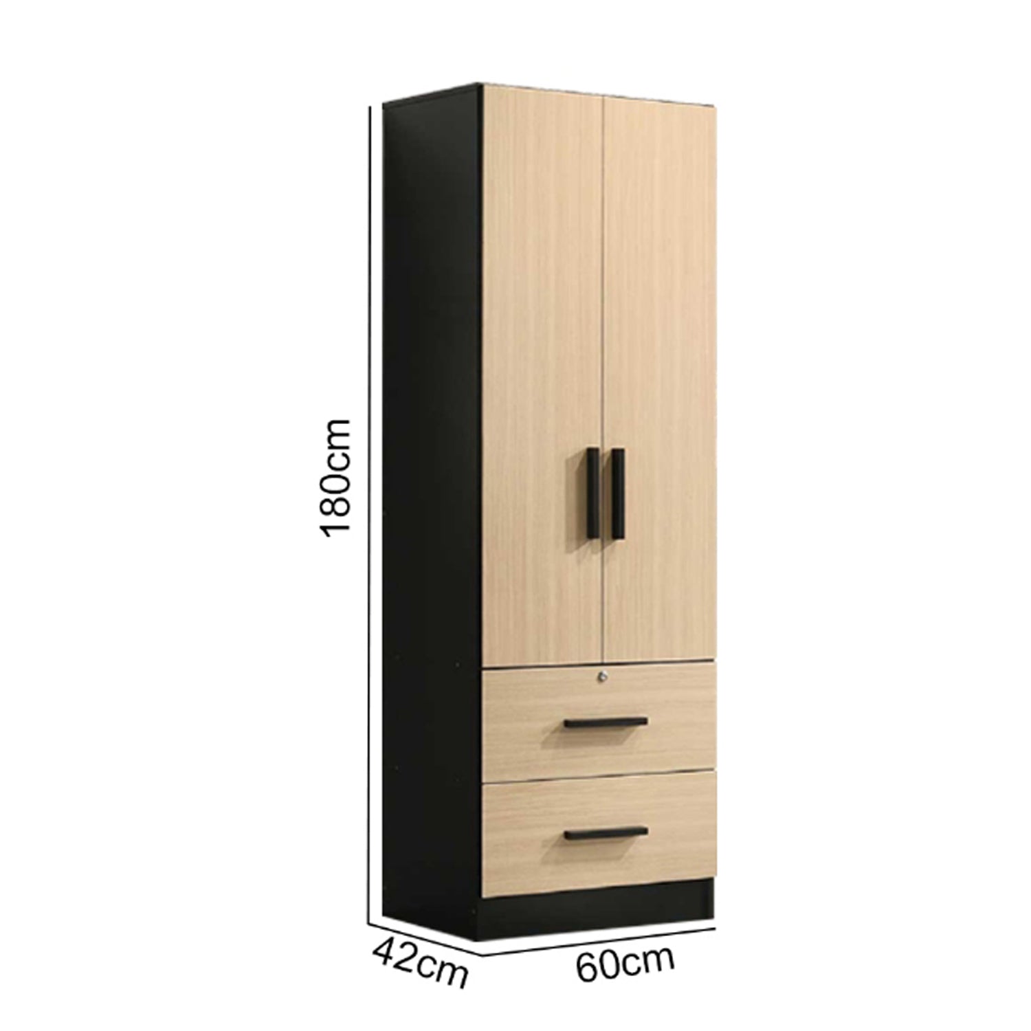Percie 2-Door 2-Drawers Wardrobe Series 2